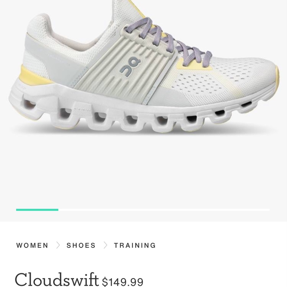 On running cloudswift yellow and white w10